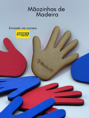x Mãozinhas de Madeira – Kit com 10 (Ritmo e Coordenação Visual)