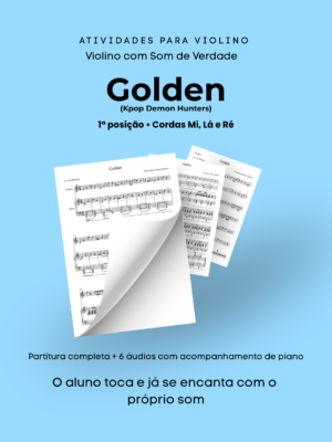 x Violino – Golden (K-pop Demon Hunters | Intermediário com Acompanhamento de Piano)